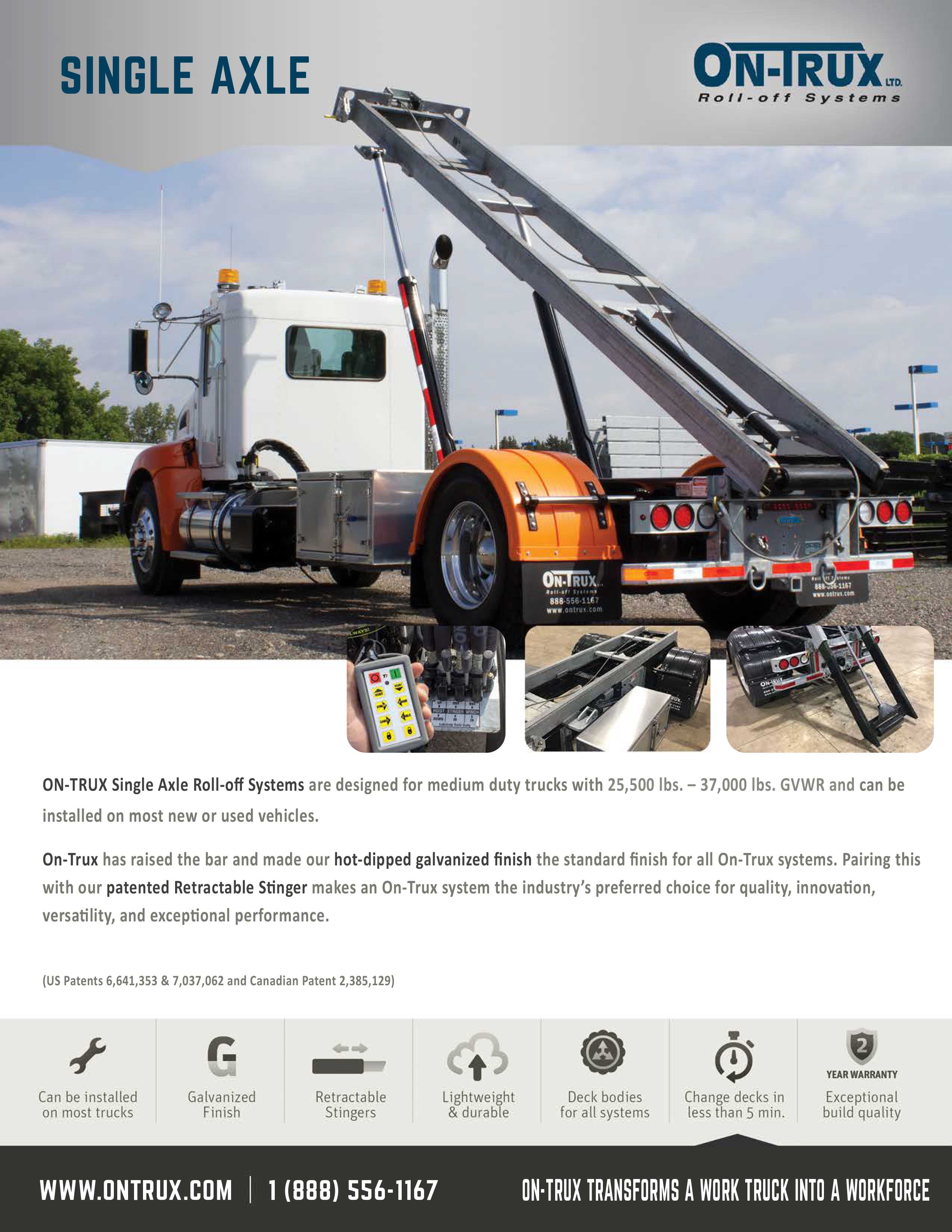 SINGLE AXLE ON-TRUX SYSTEM